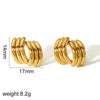 1 Pair IG Style Simple Style Geometric 304 Stainless Steel 18K Gold Plated Ear Studs
