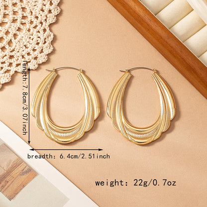 1 Pair IG Style Simple Style Geometric Alloy 14K Gold Plated Earrings