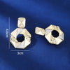 1 Pair IG Style Simple Style Geometric Hollow Out Inlay Copper Zircon 18K Gold Plated White Gold Plated Drop Earrings