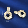1 Pair IG Style Simple Style Geometric Hollow Out Inlay Copper Zircon 18K Gold Plated White Gold Plated Drop Earrings