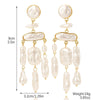 1 Pair IG Style Simple Style Geometric Imitation Pearl Drop Earrings