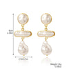 1 Pair IG Style Simple Style Geometric Imitation Pearl Drop Earrings