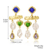 1 Pair IG Style Simple Style Geometric Imitation Pearl Drop Earrings