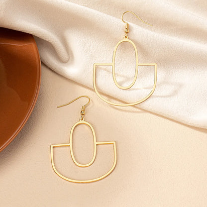 1 Pair Ig Style Simple Style Geometric Plating Alloy Gold Plated Drop Earrings