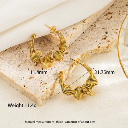 1 Pair Ig Style Simple Style Geometric Plating Stainless Steel 18k Gold Plated Earrings