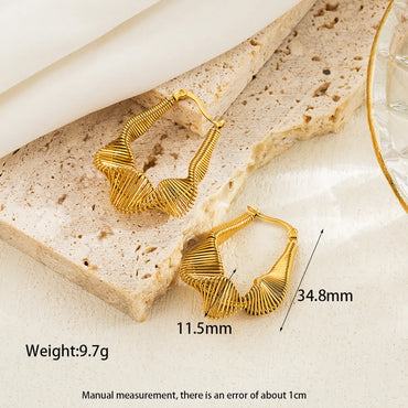 1 Pair Ig Style Simple Style Geometric Plating Stainless Steel 18k Gold Plated Earrings