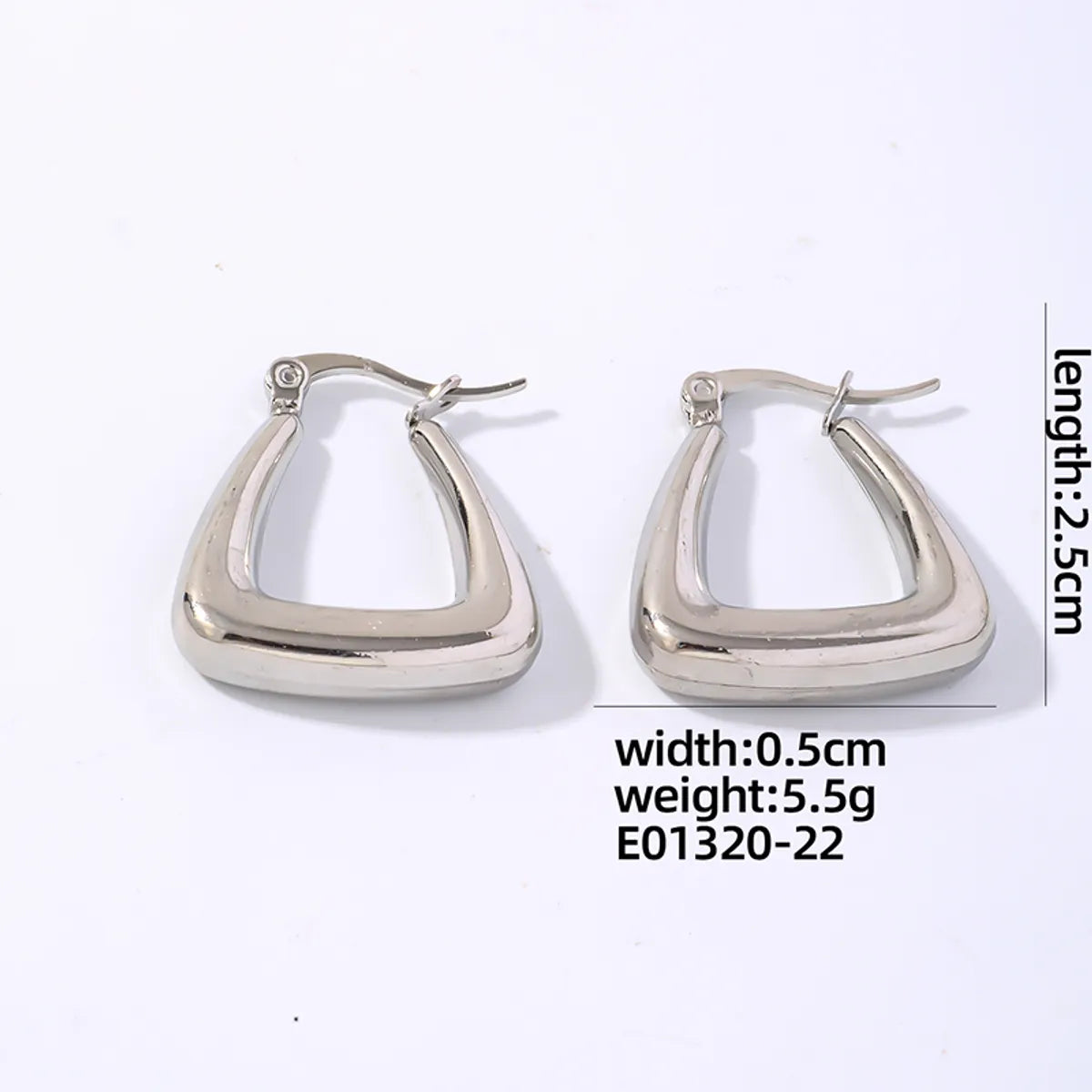 1 Pair IG Style Simple Style Geometric Plating 304 Stainless Steel Gold Plated Silver Plated Earrings