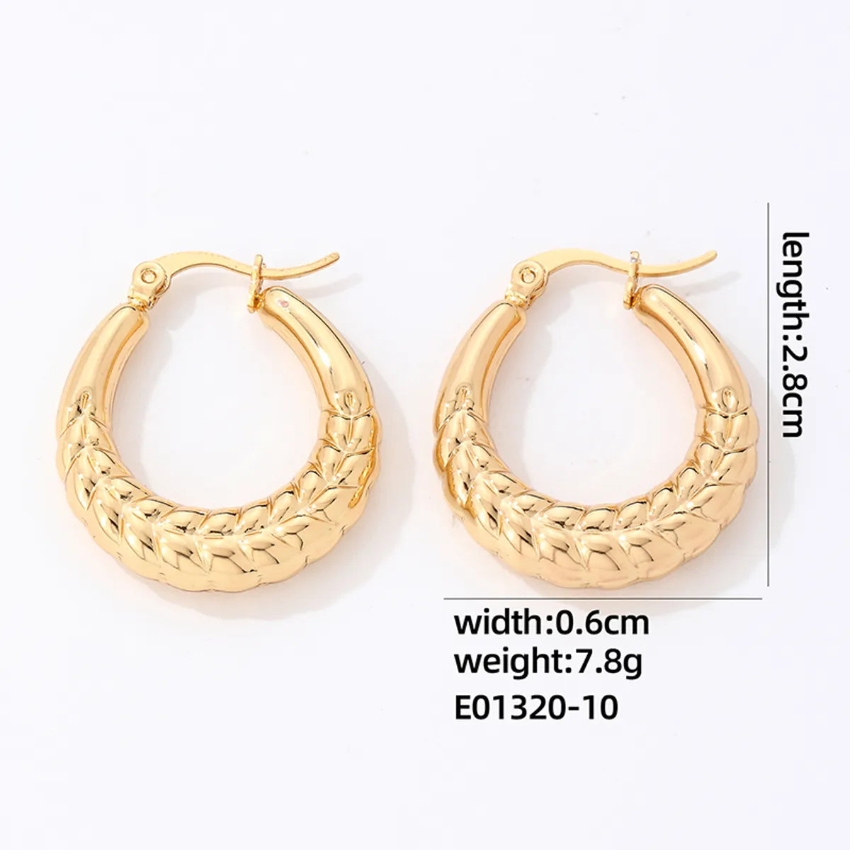 1 Pair IG Style Simple Style Geometric Plating 304 Stainless Steel Gold Plated Silver Plated Earrings