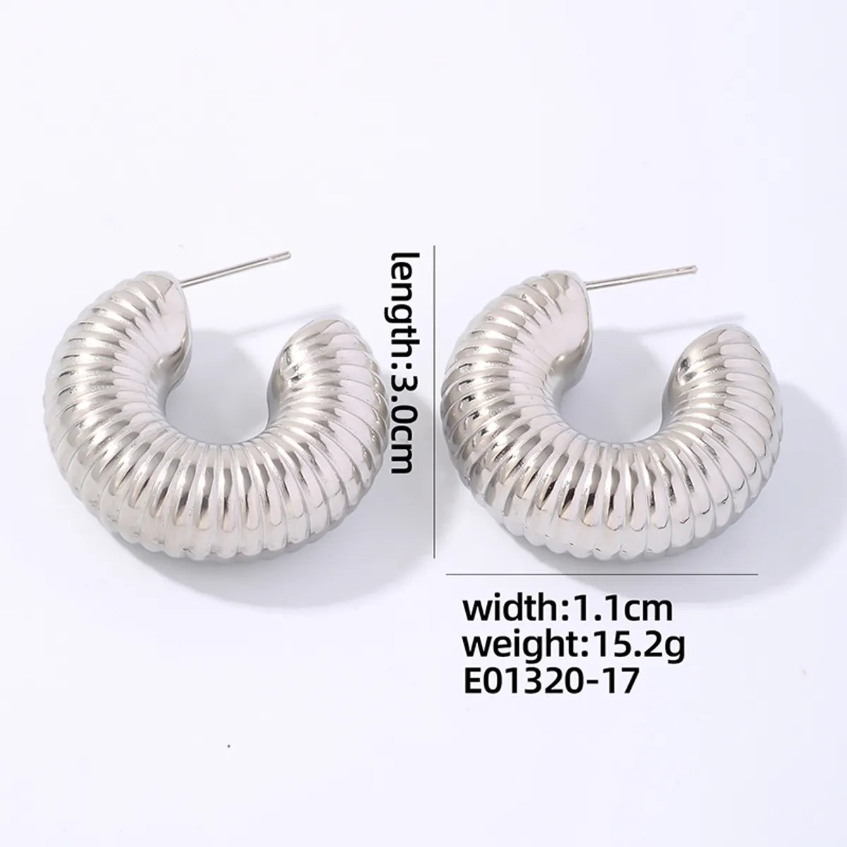 1 Pair IG Style Simple Style Geometric Plating 304 Stainless Steel Gold Plated Silver Plated Earrings