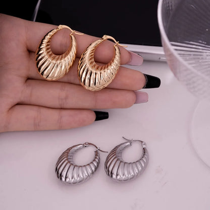 1 Pair IG Style Simple Style Geometric Plating 304 Stainless Steel Gold Plated Silver Plated Earrings