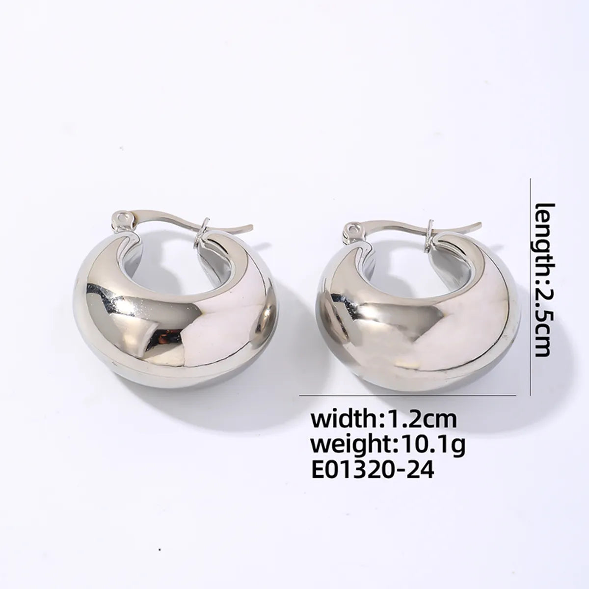 1 Pair IG Style Simple Style Geometric Plating 304 Stainless Steel Gold Plated Silver Plated Earrings