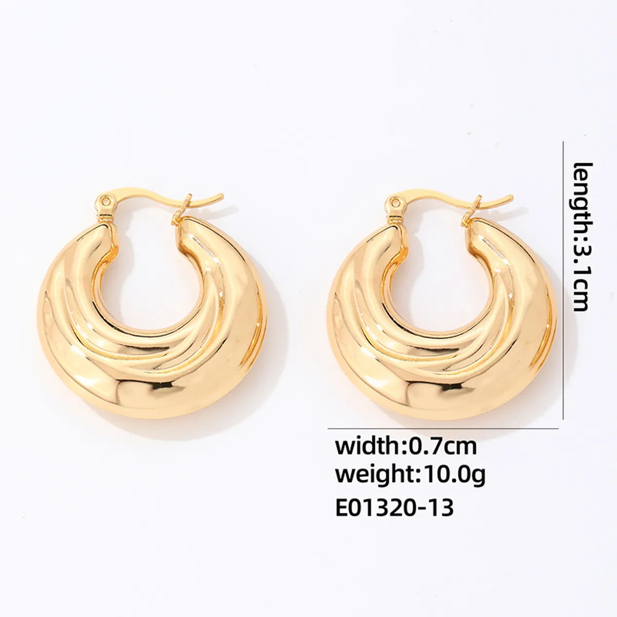 1 Pair IG Style Simple Style Geometric Plating 304 Stainless Steel Gold Plated Silver Plated Earrings