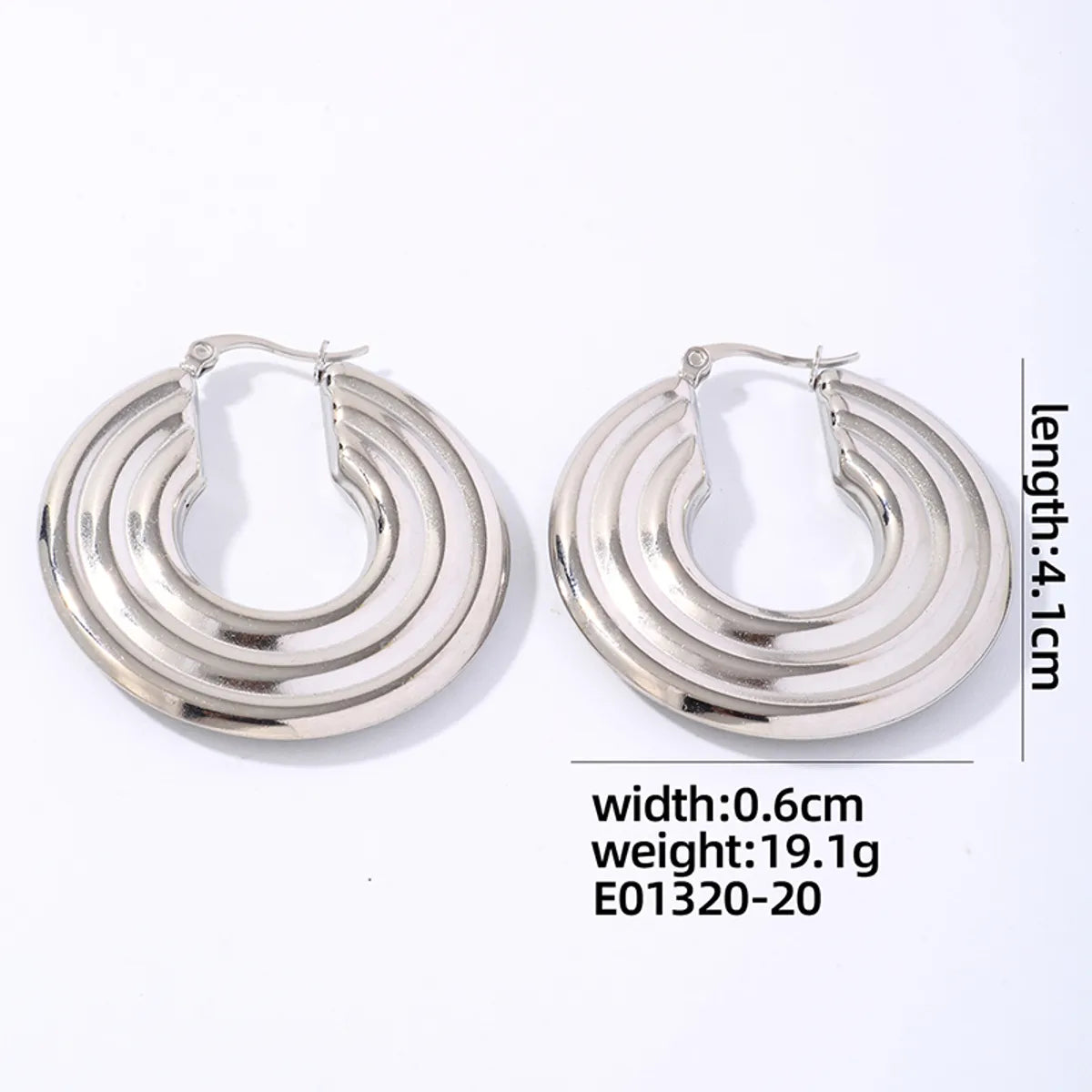 1 Pair IG Style Simple Style Geometric Plating 304 Stainless Steel Gold Plated Silver Plated Earrings