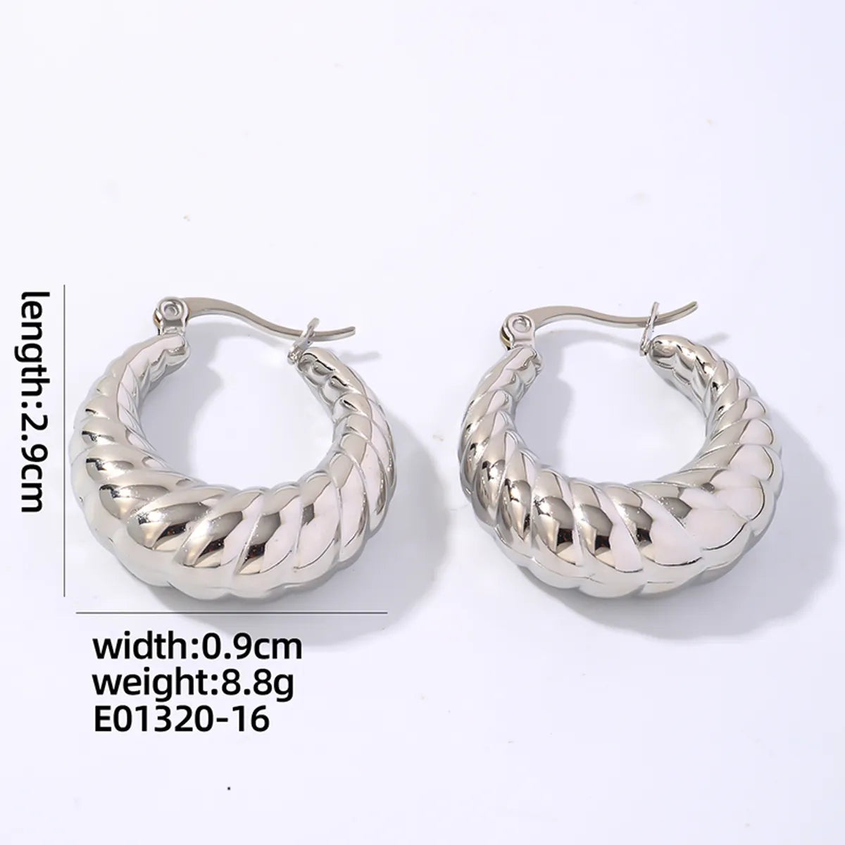 1 Pair IG Style Simple Style Geometric Plating 304 Stainless Steel Gold Plated Silver Plated Earrings