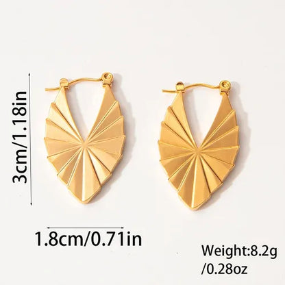 1 Pair IG Style Simple Style Geometric Plating 304 Stainless Steel 14K Gold Plated Earrings