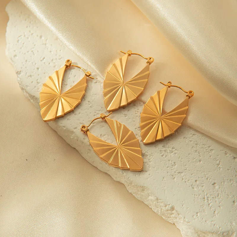 1 Pair IG Style Simple Style Geometric Plating 304 Stainless Steel 14K Gold Plated Earrings