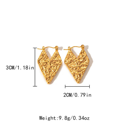 1 Pair IG Style Simple Style Geometric Plating 304 Stainless Steel 14K Gold Plated Earrings