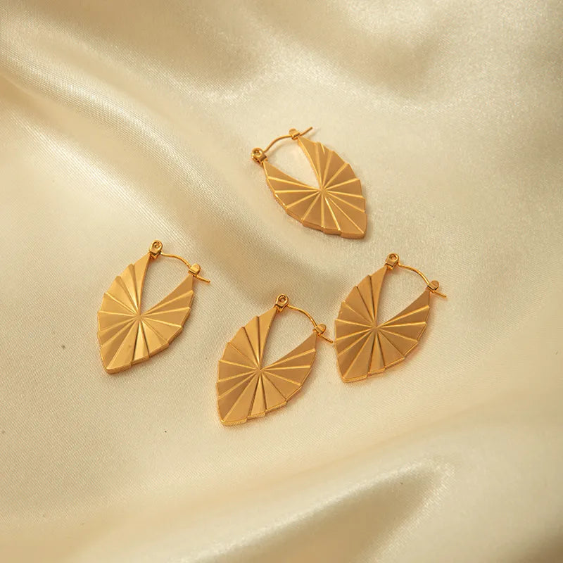 1 Pair IG Style Simple Style Geometric Plating 304 Stainless Steel 14K Gold Plated Earrings