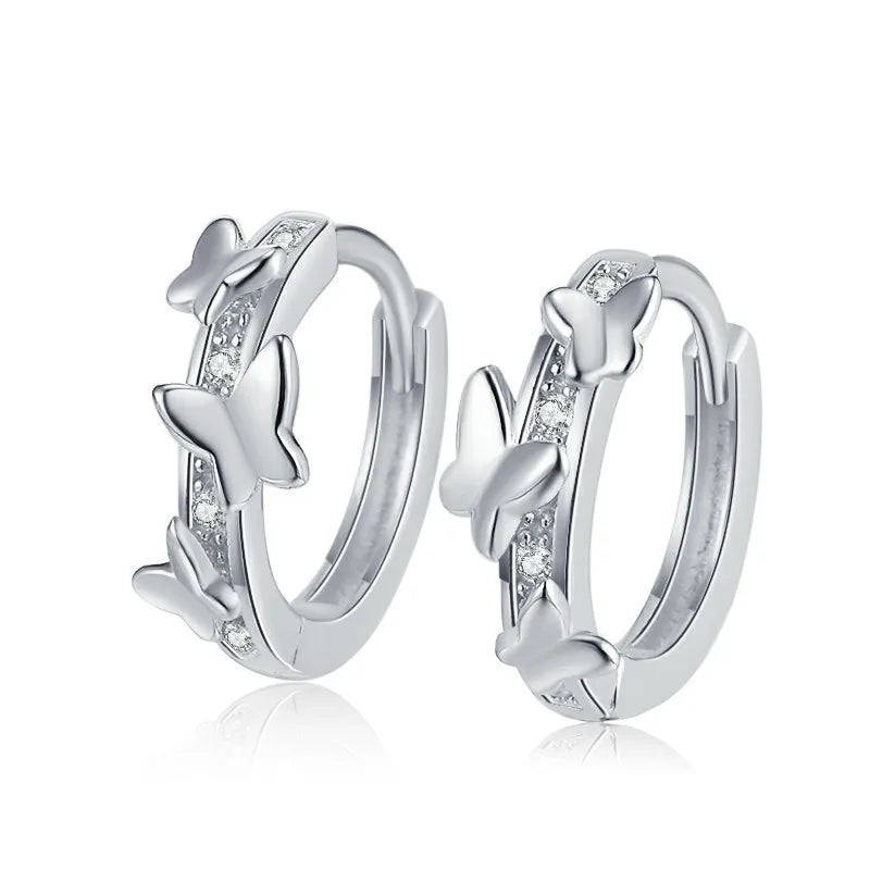 1 Pair IG Style Simple Style Geometric Plating Sterling Silver Earrings