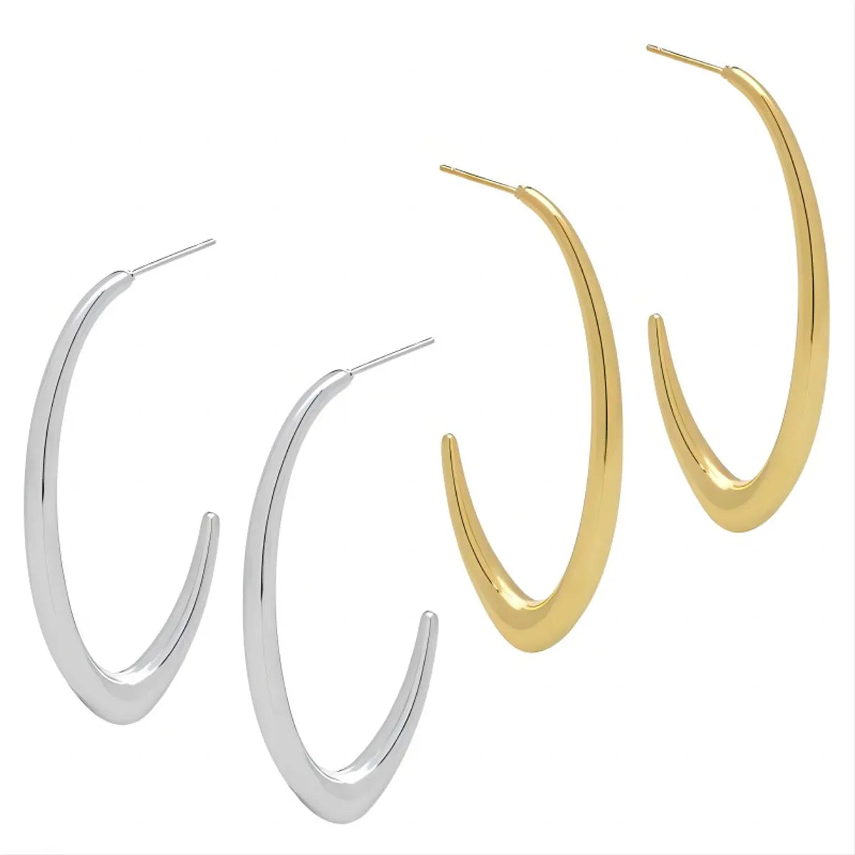 1 Pair IG Style Simple Style Geometric Polishing Stainless Steel 18K Gold Plated Ear Studs