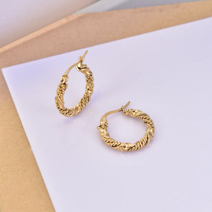 1 Pair IG Style Simple Style Geometric Titanium Steel 18K Gold Plated Earrings