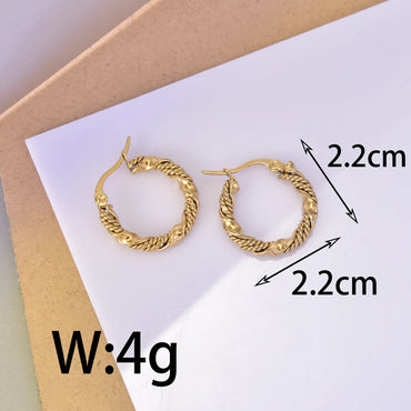 1 Pair IG Style Simple Style Geometric Titanium Steel 18K Gold Plated Earrings