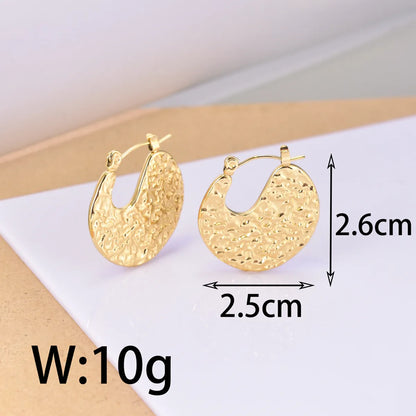 1 Pair IG Style Simple Style Geometric Titanium Steel 18K Gold Plated Earrings