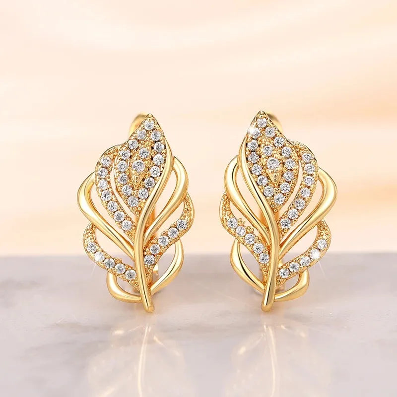 1 Pair IG Style Simple Style Grain Inlay Copper Zircon Earrings