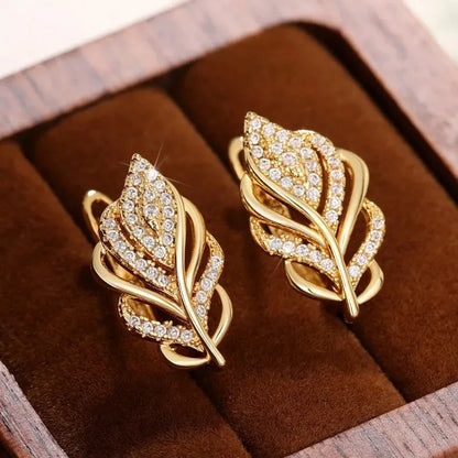 1 Pair IG Style Simple Style Grain Inlay Copper Zircon Earrings