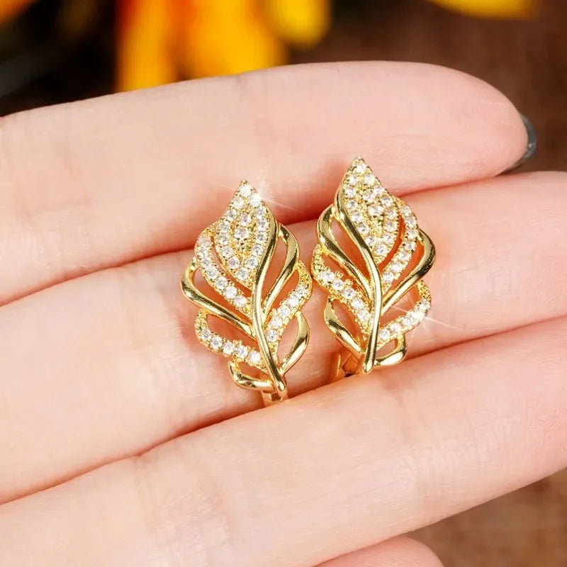 1 Pair IG Style Simple Style Grain Inlay Copper Zircon Earrings