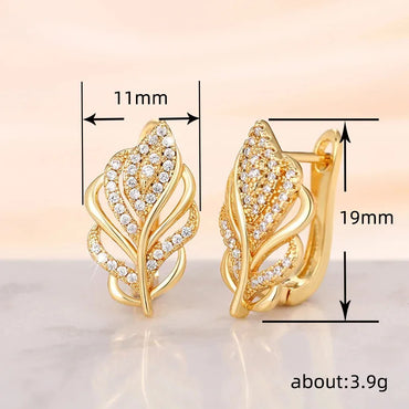 1 Pair IG Style Simple Style Grain Inlay Copper Zircon Earrings