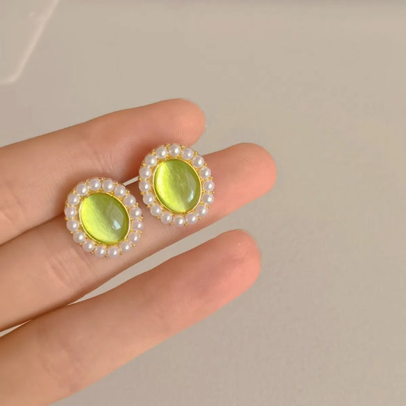 1 Pair IG Style Simple Style Heart Shape Flower Bow Knot Inlay Alloy Artificial Pearls Rhinestones Drop Earrings Earrings Ear Studs