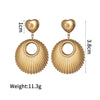 1 Pair IG Style Simple Style Irregular Inlay 304 Stainless Steel Zircon 18K Gold Plated Drop Earrings Ear Studs