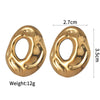 1 Pair IG Style Simple Style Irregular Inlay 304 Stainless Steel Zircon 18K Gold Plated Drop Earrings Ear Studs