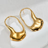 1 Pair IG Style Simple Style Irregular Inlay 304 Stainless Steel Zircon 18K Gold Plated Drop Earrings Ear Studs