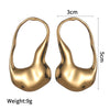 1 Pair IG Style Simple Style Irregular Inlay 304 Stainless Steel Zircon 18K Gold Plated Drop Earrings Ear Studs