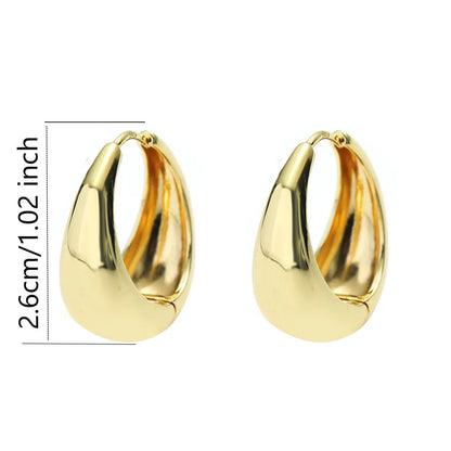 1 Pair IG Style Simple Style Round Handmade Copper White Gold Plated Gold Plated Earrings