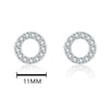 1 Pair Ig Style Simple Style Round Inlay Sterling Silver Zircon Ear Studs