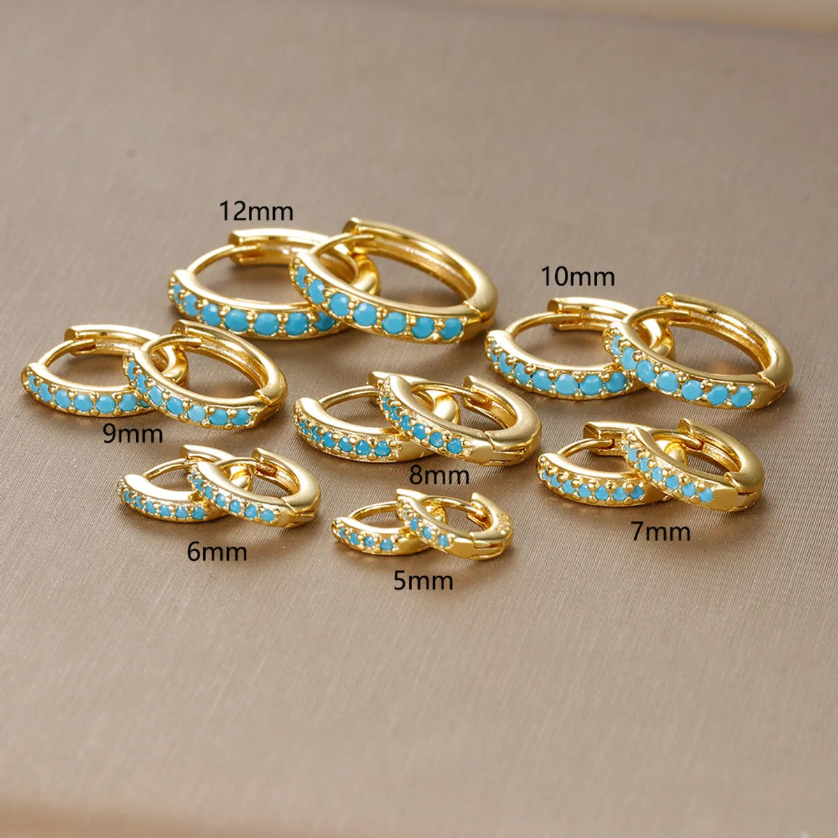 1 Pair Ig Style Simple Style Round Plating Inlay Copper Zircon Earrings