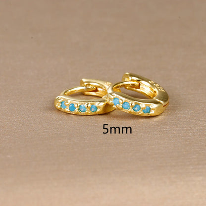 1 Pair Ig Style Simple Style Round Plating Inlay Copper Zircon Earrings