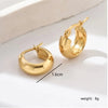1 Pair IG Style Simple Style Solid Color 201 Stainless Steel 18K Gold Plated Earrings