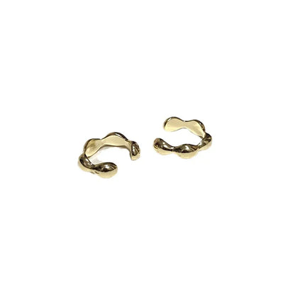 1 Pair Ig Style Simple Style Solid Color Plating Copper Ear Cuffs