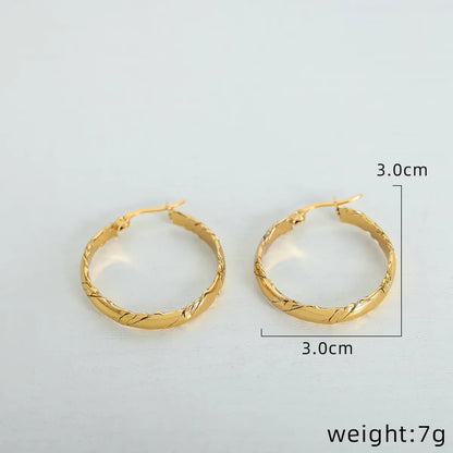 1 Pair Ig Style Simple Style Solid Color Plating Inlay Titanium Steel Pearl 18k Gold Plated Earrings