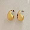 1 Pair Ig Style Simple Style Solid Color Plating Stainless Steel 18k Gold Plated Ear Studs