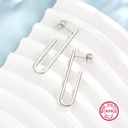 1 Pair Ig Style Simple Style Solid Color Plating Sterling Silver Ear Studs