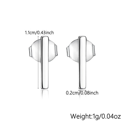 1 Pair Ig Style Simple Style Solid Color Plating Sterling Silver Ear Studs