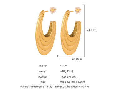 1 Pair Ig Style Simple Style Solid Color Plating Titanium Steel 18k Gold Plated Ear Studs