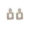 1 Pair Ig Style Simple Style Square Inlay Alloy Zircon Ear Studs