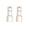 1 Pair Ig Style Simple Style Square Plating Transparent Inlay Alloy Resin Gold Plated Drop Earrings