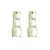 1 Pair Ig Style Simple Style Square Plating Transparent Inlay Alloy Resin Gold Plated Drop Earrings